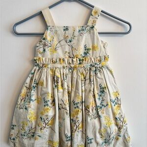 Edgehill Collection Floral Dress in Yellow and Green